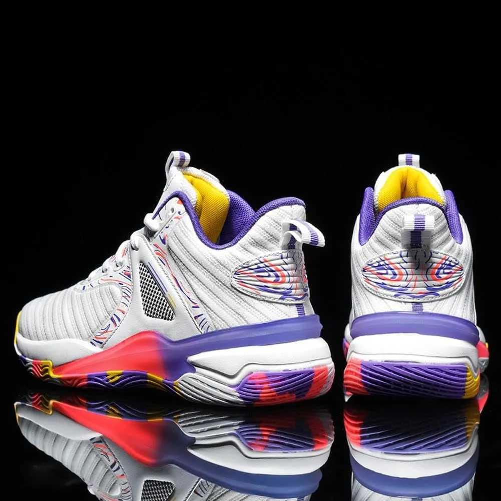 VAXAV Men's Sports Fly-Weaving Running Sneakers Basketball Shoes