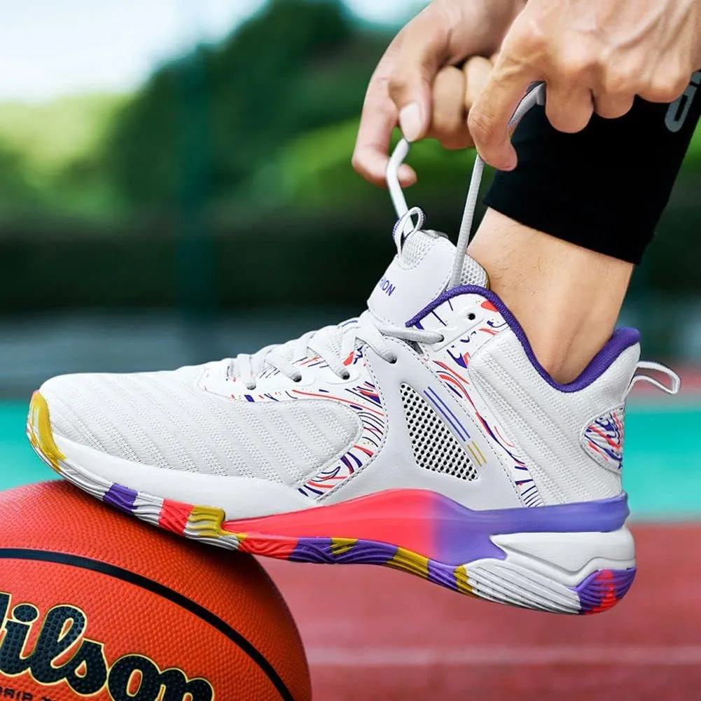 VAXAV Men's Sports Fly-Weaving Running Sneakers Basketball Shoes