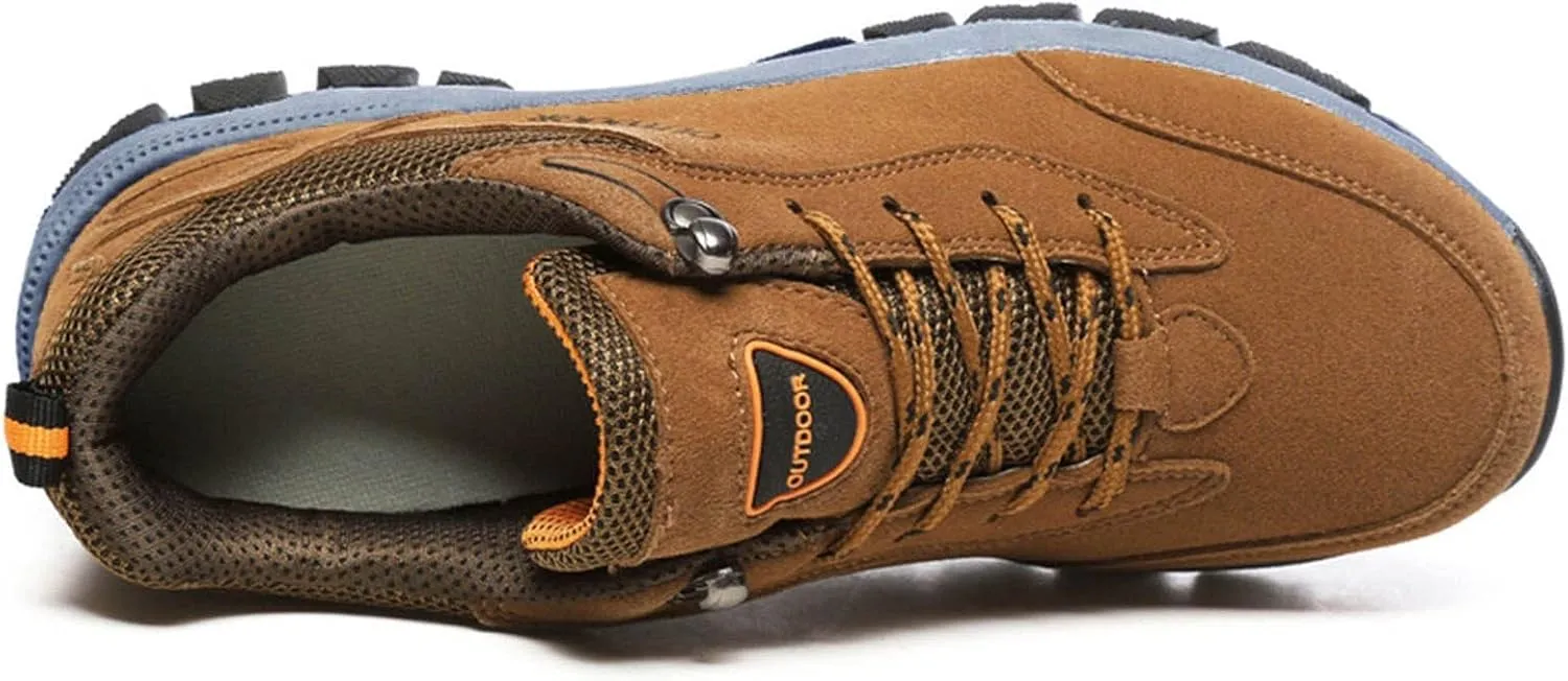 Walking Sneakers Men's Hiking Shoes Non-Slip Trekking Trail Shoes Lightweight Breathable Outdoor Shoes Extra Wide