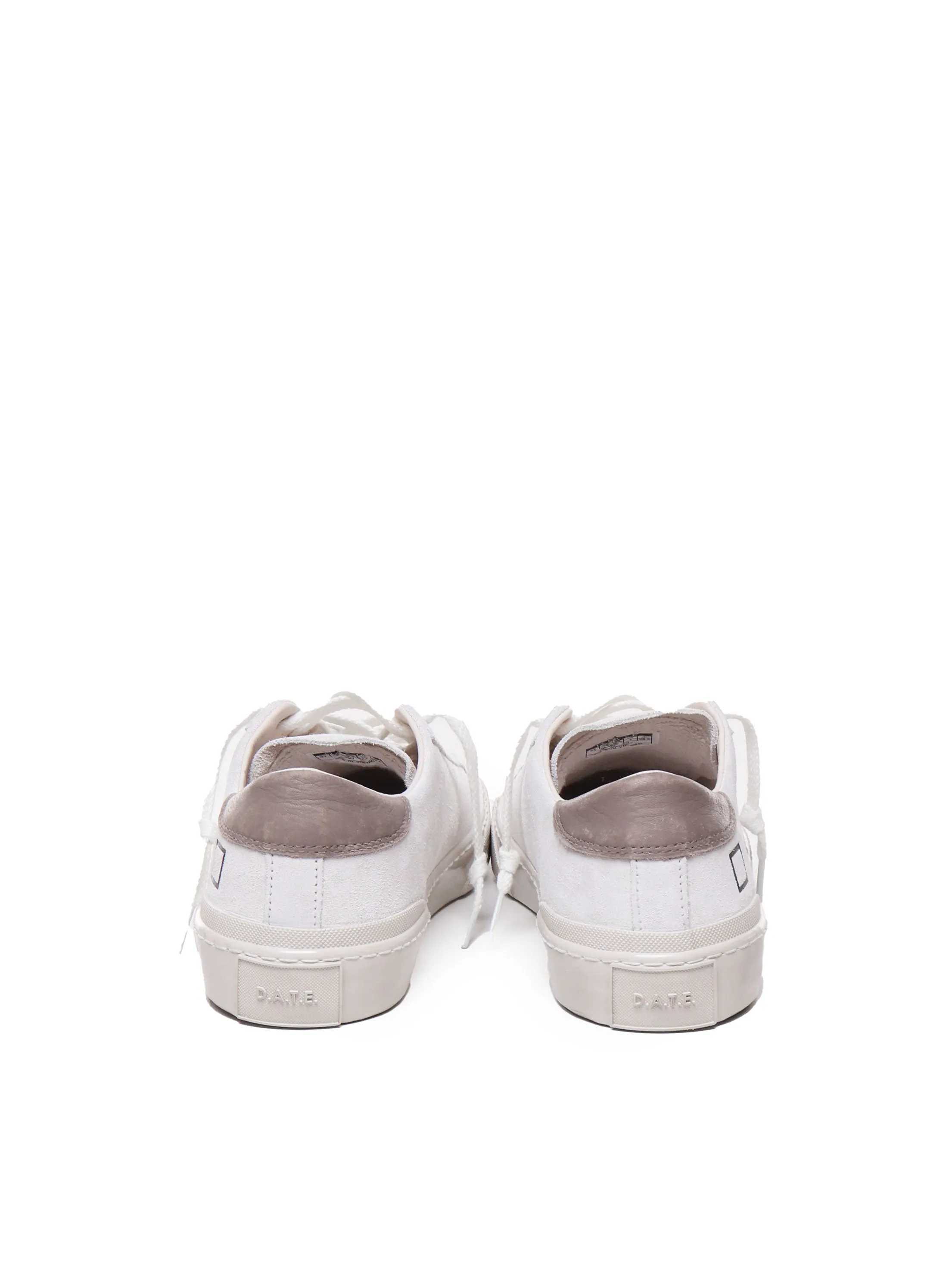 White Suede Lace-Up Sneakers