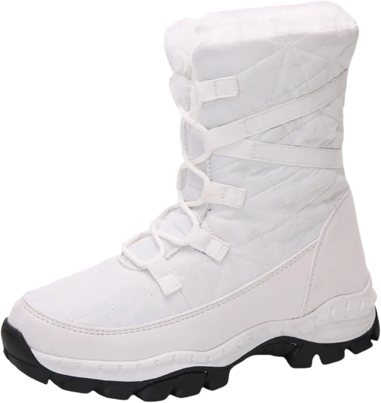 Womens Boots 2024 Winter Warm Snow Boots Ladies Casual Fashion Booties Ankle Boots Womens Mid Calf Boots