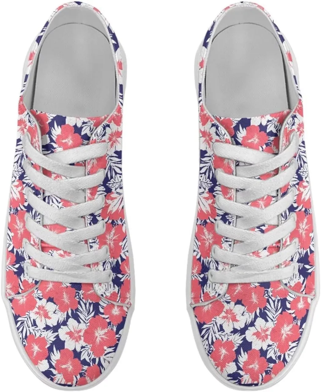 Womens Canvas Sneakers Flower Shoes for Women Comfortable & Trebdy Low Top Shoes