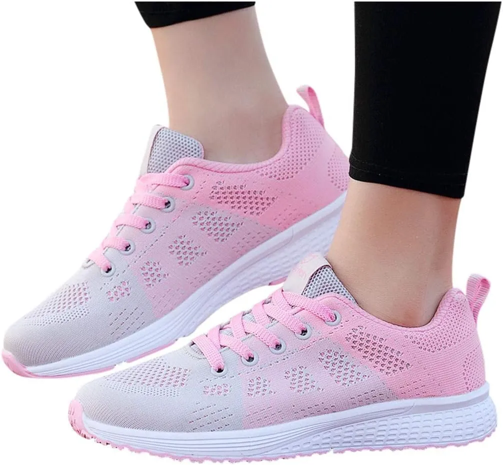 Women's Lace Up Walking Running Shoes Tennis Casual Mens Running Shoes Breathable Men Casual Dress Shoes Brown Sneakers Platform Tennis Shoe Cross Trainer Shoe