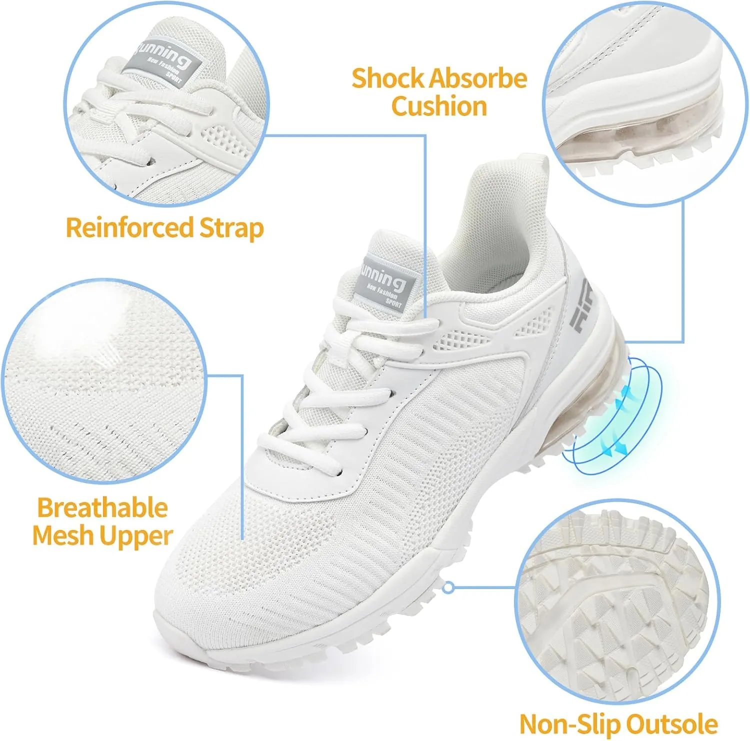 Women's Lightweight Running Shoes - Breathable Athletic Sneakers Comfortable & Stylish Sports Shoes for Gym, Walking, Running