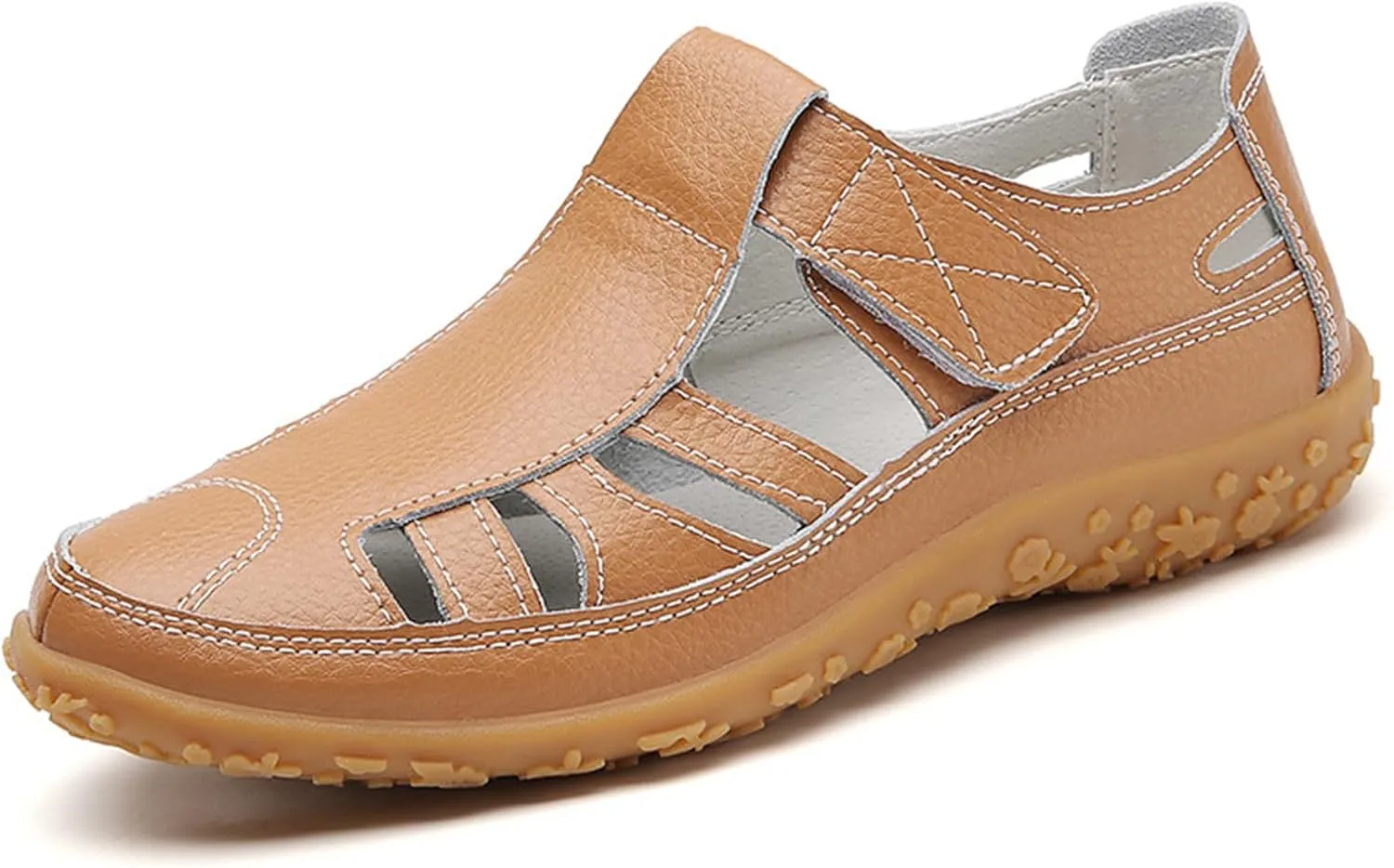 Women's Wedge Sandals Summer Dressy Closed Toe Hollow Out Bohemia Gladiator Shoes Comfortable Softsole Flat Beach Fisherman Sandals